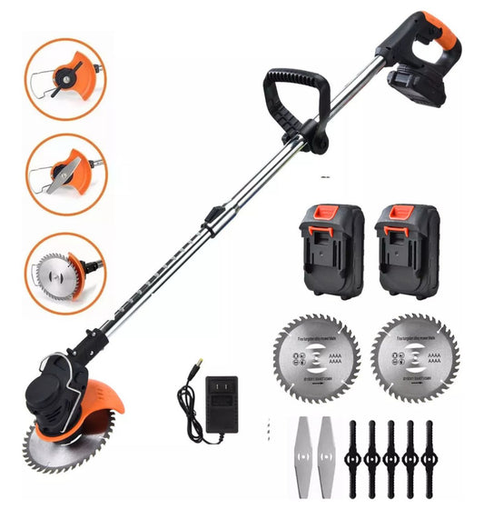 Desbrozadora Podadora de Cesped Inalámbrica - 2 Baterías 21V